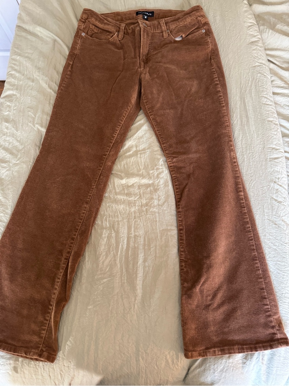 Lucky Brand Corduroy Flare Pants in Copper Brown